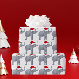 Julelefant gulliga Santa Presentpapper