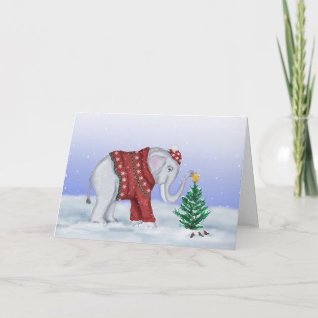 Julelefantkort Helgkort (Framsida)