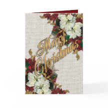 Juleleganskort guld och rödviktorian