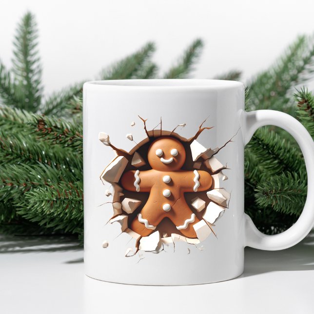 Julen 3D-Pepparkaksgubben är bra Kaffemugg (Skapare uppladdad)