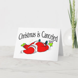 Julen är annullerad Drunk Santa Helgkort