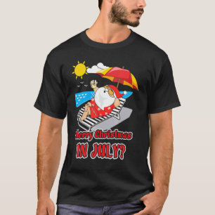 Julen är avbruten Santa Sunbad Enjoy Beac T Shirt