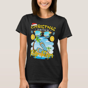 Julen är bättre i Flinflip flops Beach Sommar Chr T Shirt