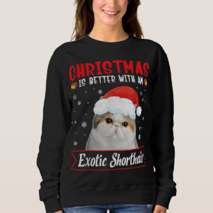 Julen är bättre med en exotisk shorthair Cat M T Shirt