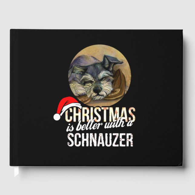 Julen är bättre med en Schnauzer Gästböcker (Framsida)