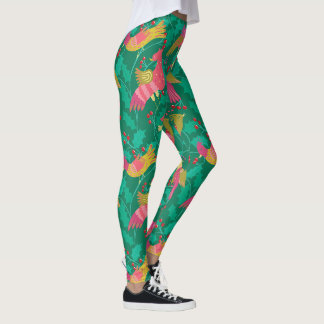 Julen är för fåglar Maximalistiskt mönstrad Leggings