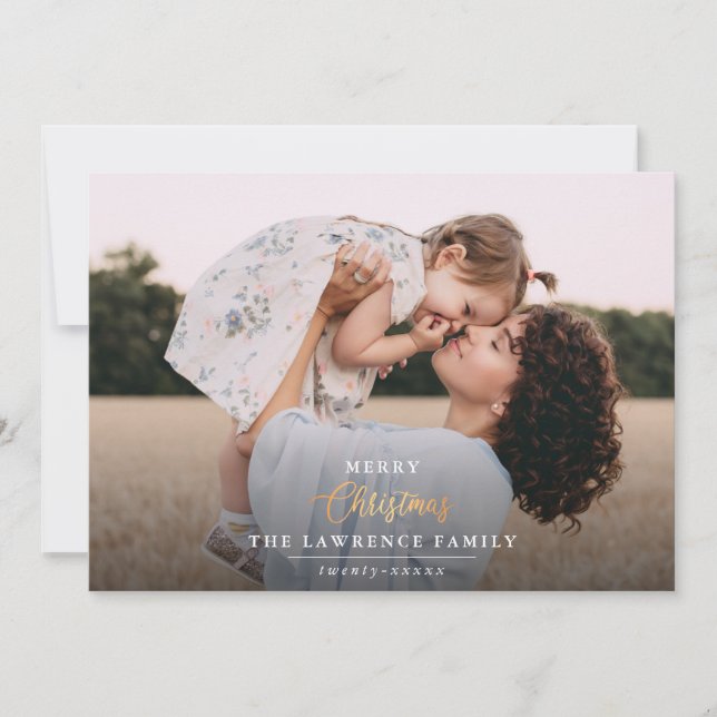 Julen är Guld | Bild av Navy Modern fullt ram (Framsida)