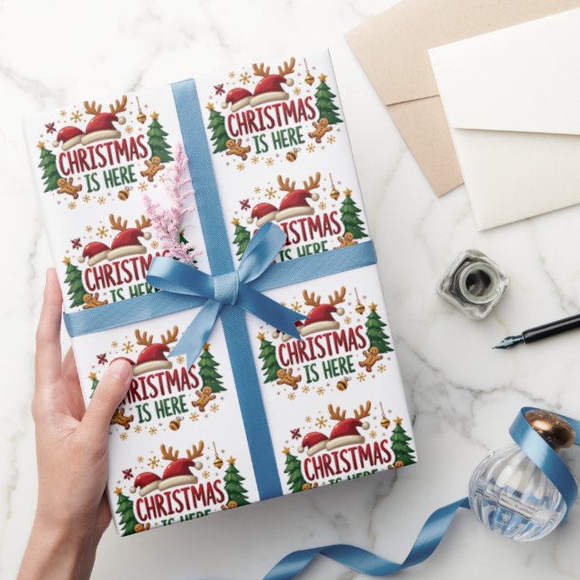 Julen är här Eleganten Pattren Gift Presentpapper (Gifting)