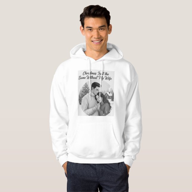 Julen är inte densamma utan min fru hoodie (Hel framsida)