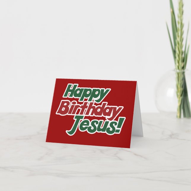 Julen är Jesus Birthday Helgkort (Framsida)