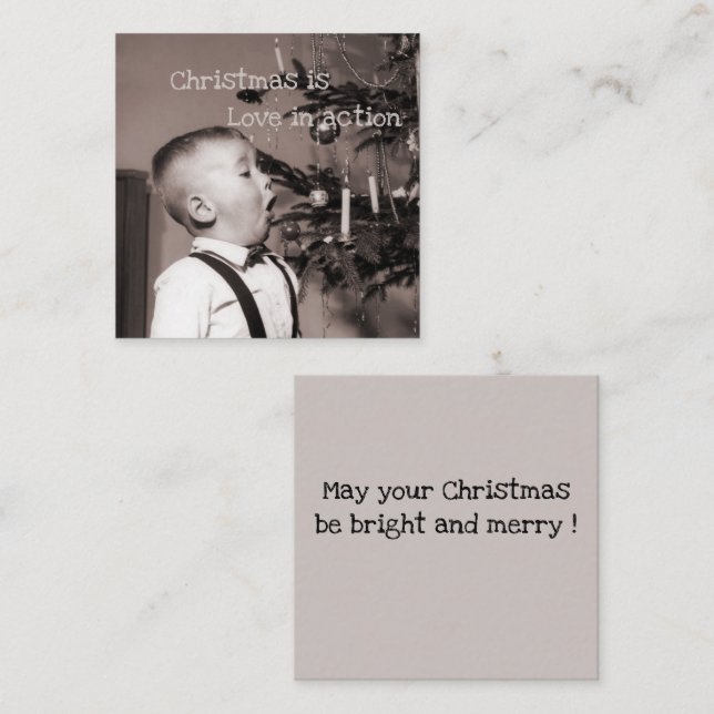 Julen är Kärlek i handling Anteckningskort (Fram/baksida)