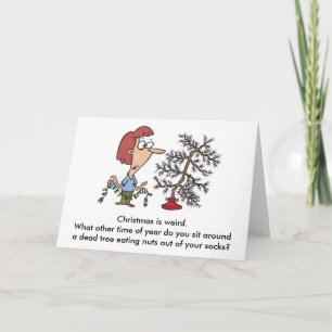 Julen är konstig. helgkort