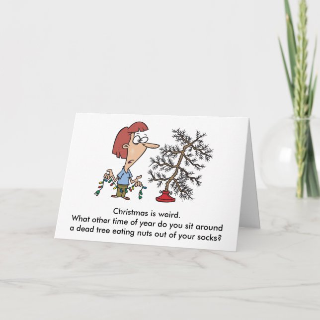 Julen är konstig. helgkort (Framsida)