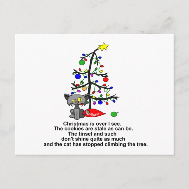 Julen är över helg vykort (Framsida)