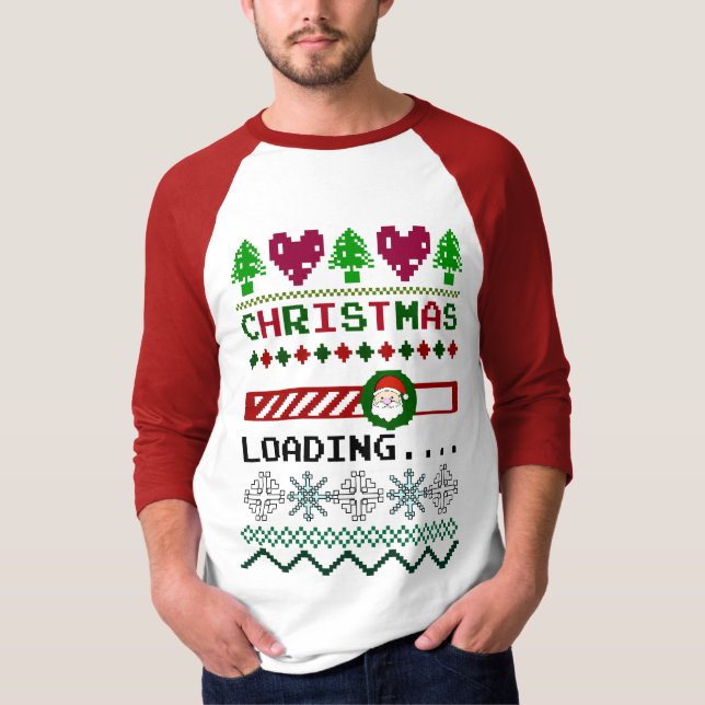Julen är på väg att läcka udda julen t shirt (Framsida)