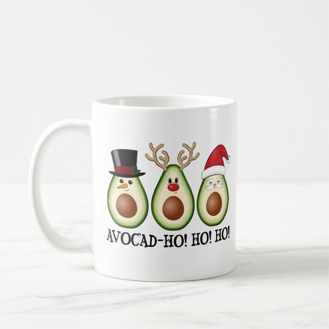 Julen Avocado Frosty, Rudolph och Santa Kaffemugg (Vänster)