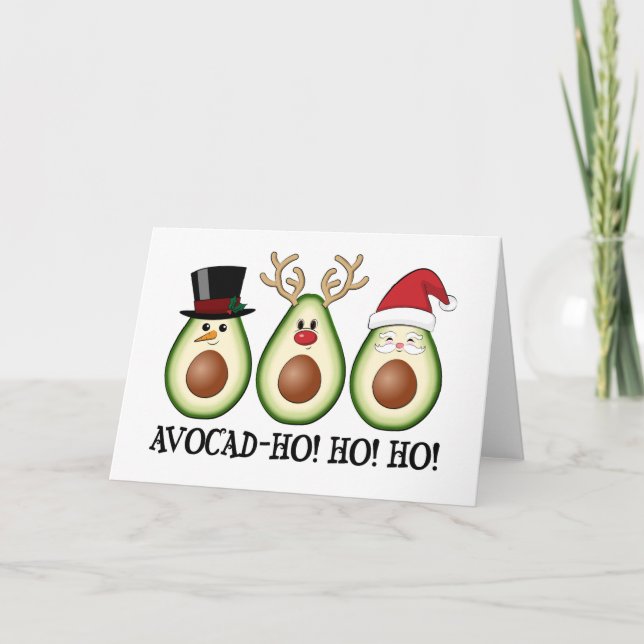 Julen Avocado Frosty, Rudolph och Santa Kort (Framsida)