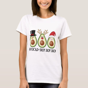 Julen Avocado Frosty, Rudolph och Santa T Shirt