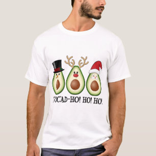 Julen Avocado Frosty, Rudolph och Santa T Shirt