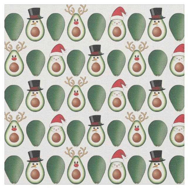 Julen Avocado Frosty, Rudolph och Santa Tyg (Närbild)