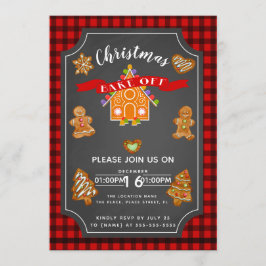 Julen bakar av partyet för fundraiserhändelsekakan inbjudningar