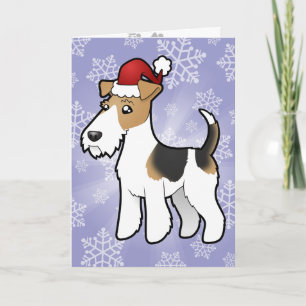 Julen binder foxterrier helgkort