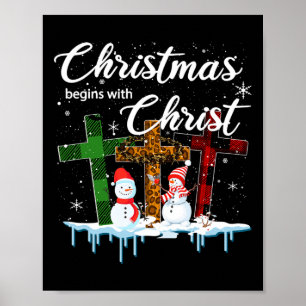 Julen börjar med Julafton-gåvor från Kristus Costu Poster
