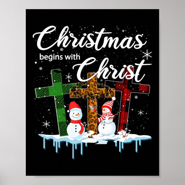 Julen börjar med Julafton-gåvor från Kristus Costu Poster (Framsidan)