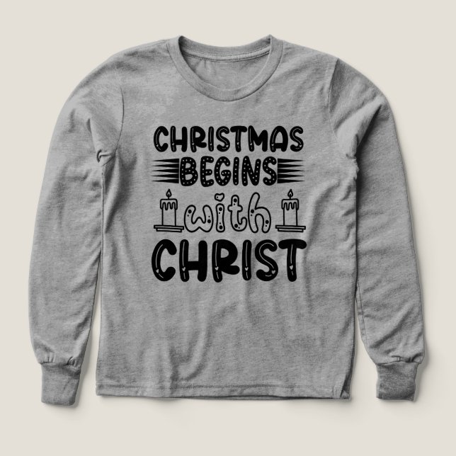 Julen börjar med Kristus-61491 T Shirt (Design framsida)