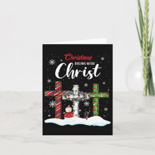 Julen börjar med Kristus Snögubbe Christian Cro Kort