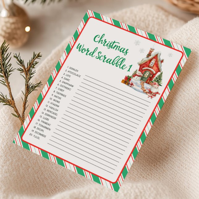 Julen Christmas Party Word Scrabble Game (Christmas Party Games)