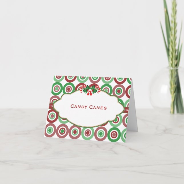 Julen cirklar kortet för namn för helgkort (Framsida)