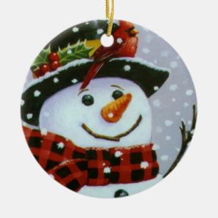 Julen cirklar prydnaden/snögubben julgransprydnad keramik