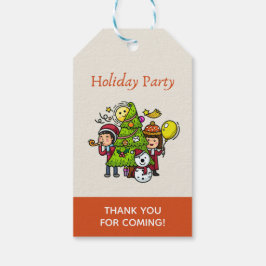 Julen Cute Playof Hand plockade Julfest Presentetikett