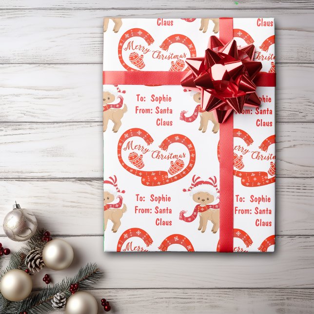 Julen Cute Santa's Baby Reindeer Presentpapper (Skapare uppladdad)