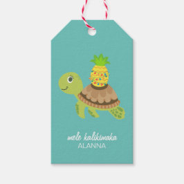 Julen Cute Sea Turtle Presentetikett