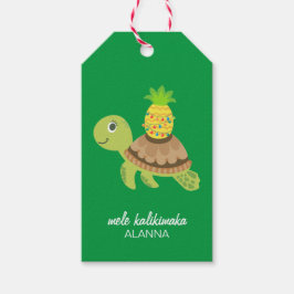 Julen Cute Sea Turtle Presentetikett