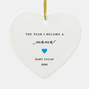 Julen då jag blev en mammapojke-ornament julgransprydnad keramik