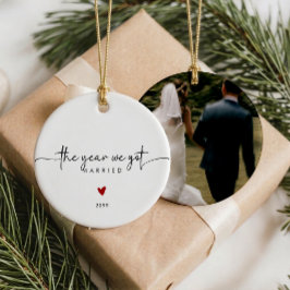 Julen då vi gifte oss julskåp ornaments julgransprydnad keramik