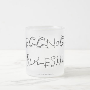 Julen "eggnog härskar" - den frostade glass mugge frostad glasmugg