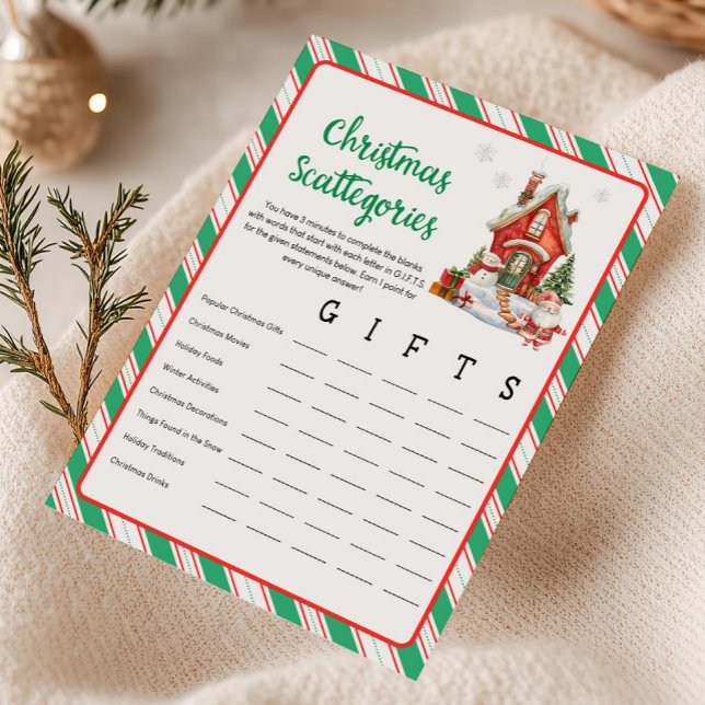 Julen fest Scattegories spel (Christmas Party Games)