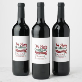 Julen firar helgdagarna! vinflaska etikett