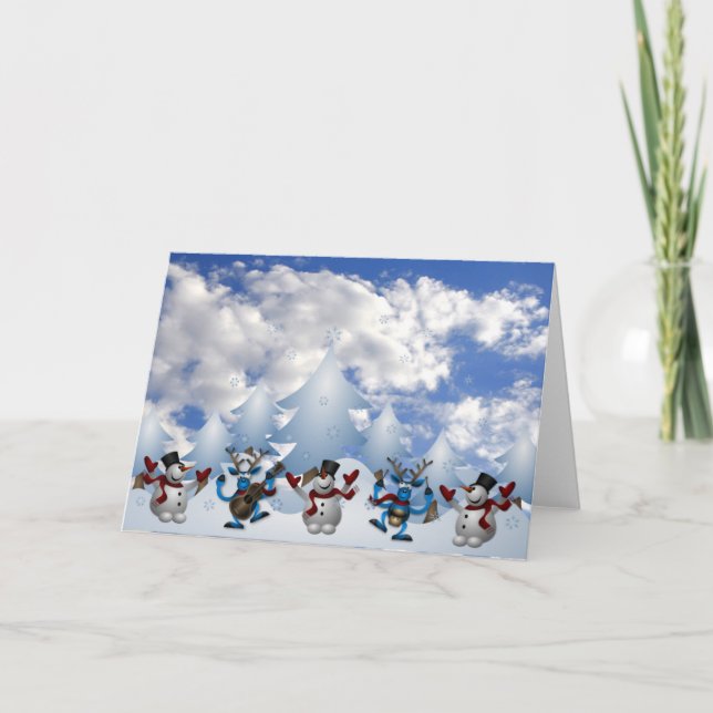 Julen fodrar dans helgkort (Framsida)