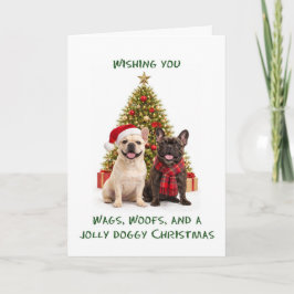 Julen för hundar helgkort