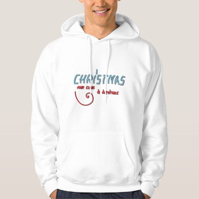 Julen från tomten är oundviklig hoodie (Framsida)
