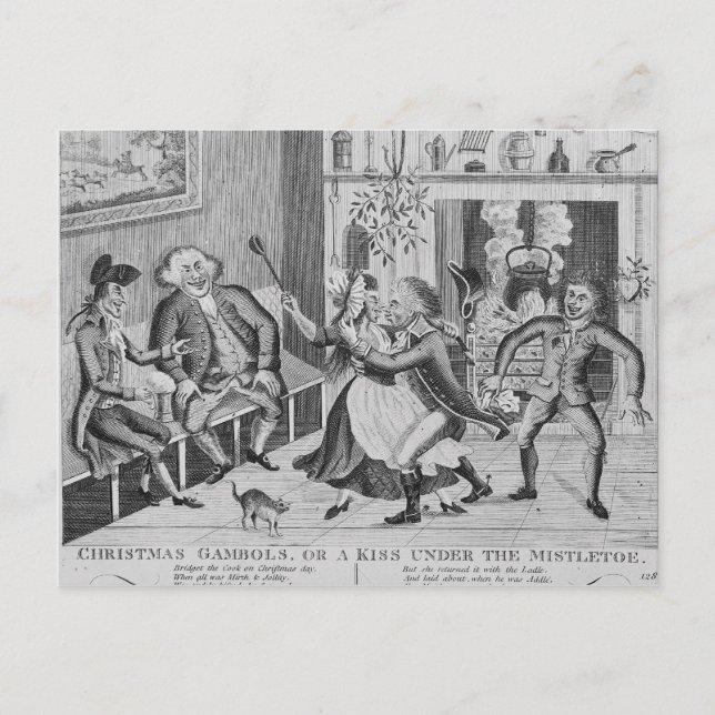 Julen Gambols, eller en kyss under Helg Vykort (Framsida)