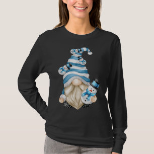 Julen Gnome i Cute Winter Vacacacing-familjen med T Shirt