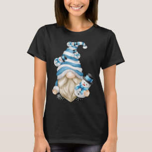 Julen Gnome i Cute Winter Vacacacing-familjen med T Shirt