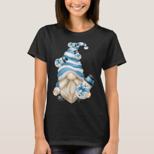 Julen Gnome i Cute Winter Vacacacing-familjen med T Shirt
