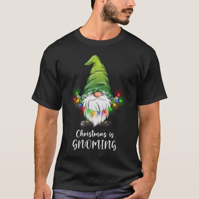 Julen gnomerar God jul Gnome T Shirt (Framsida)